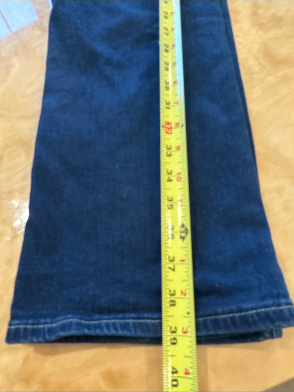 EUC-NYDJ MARILYN STRAIGHT 14P-Indigo Denim Jeans with Branded Button - Picture 7 of 10